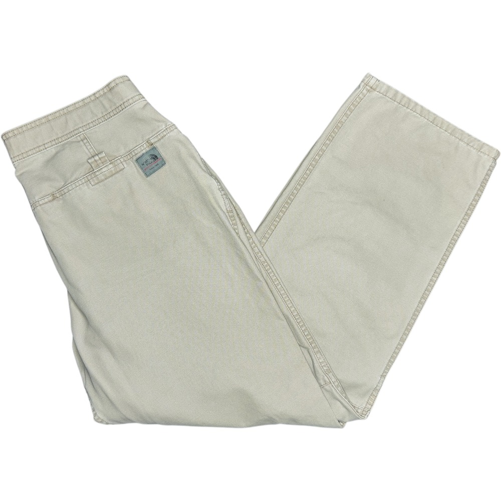Vintage North Face A5 Series Pants Mens 36x30 Beige Canvas Belted Baggy Wide Y2K